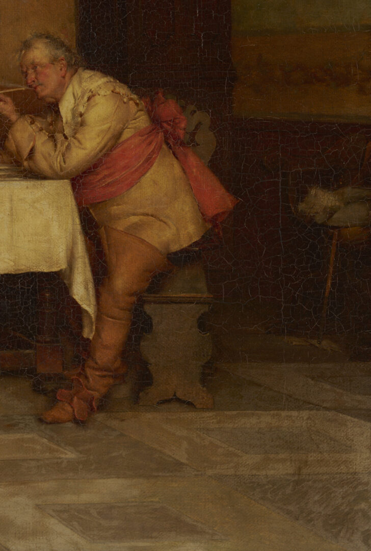 Lot 130: Giuseppe Bortignoni O/C Painting, Good Companions