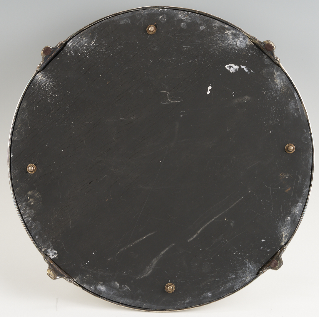 Lot 1311: Round Mirrored Silverplated Plateau