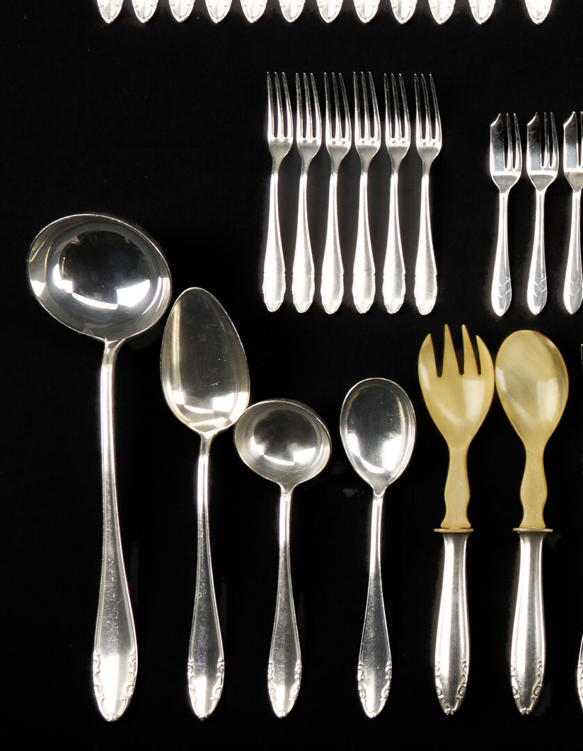 Lot 1312: Artkrupp Berndorf Art Deco Era Flatware, 118 pcs