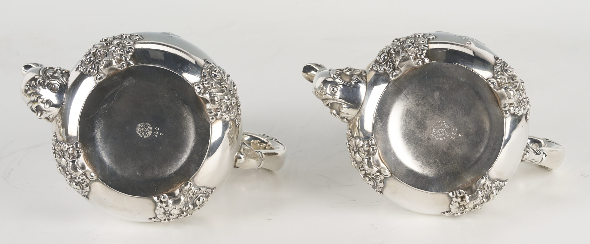 Lot 1313: 5 Piece Pairpoint Silverplated Tea Service Plus Alpadur Silverplate Mirror