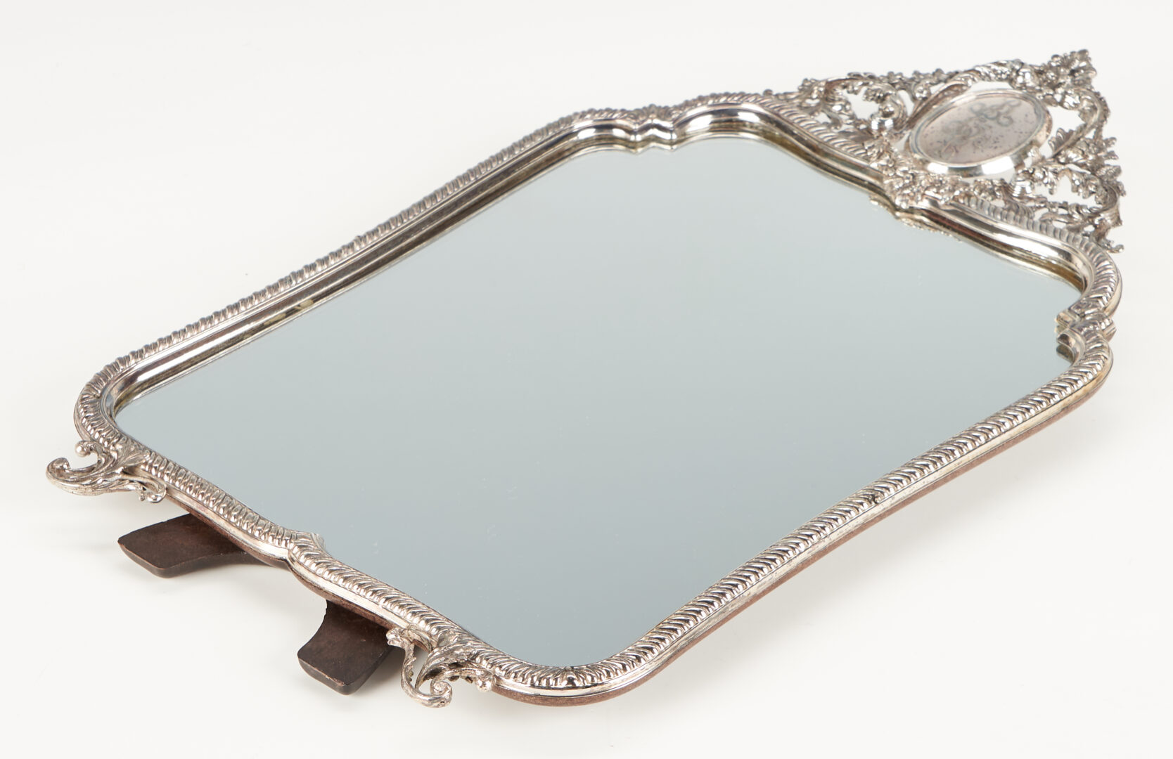 Lot 1313: 5 Piece Pairpoint Silverplated Tea Service Plus Alpadur Silverplate Mirror