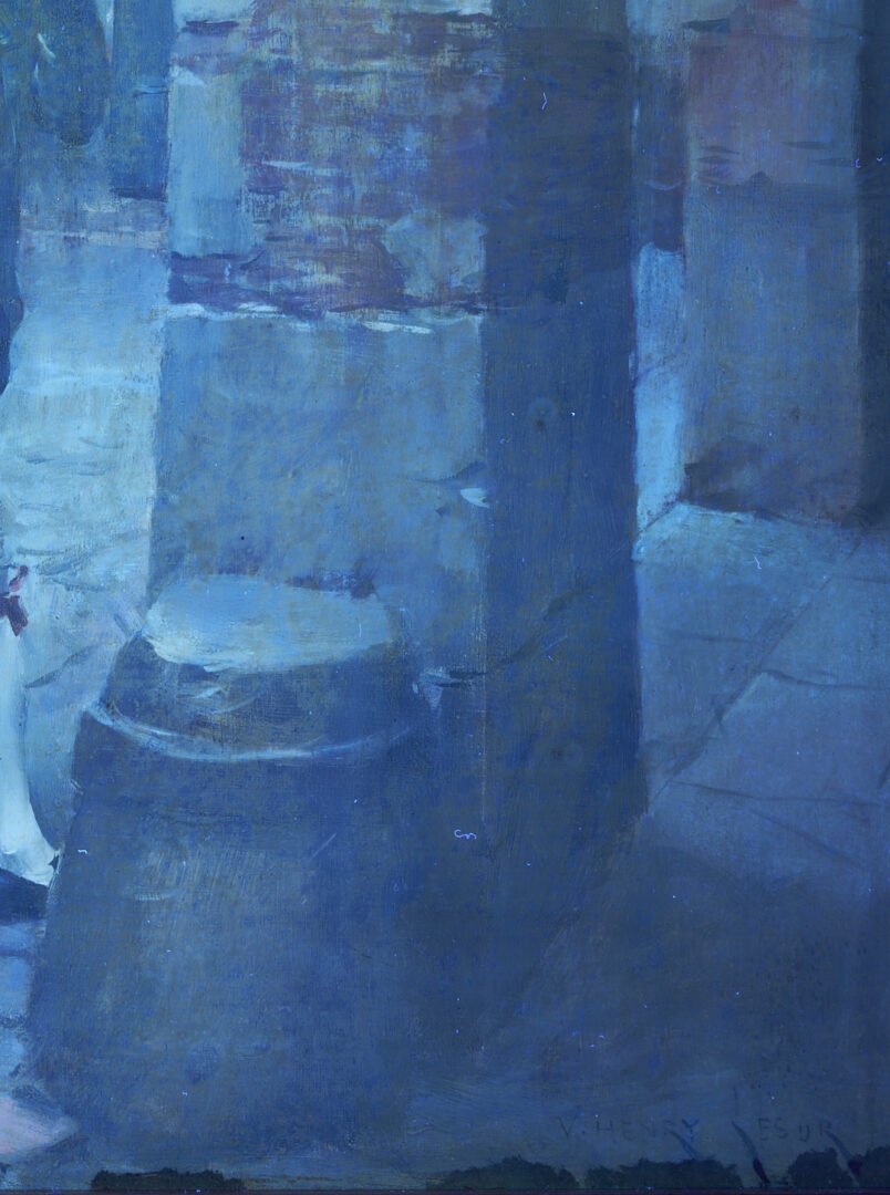 Lot 131: Henri Victor Lesur Oil Painting, French Street Scene