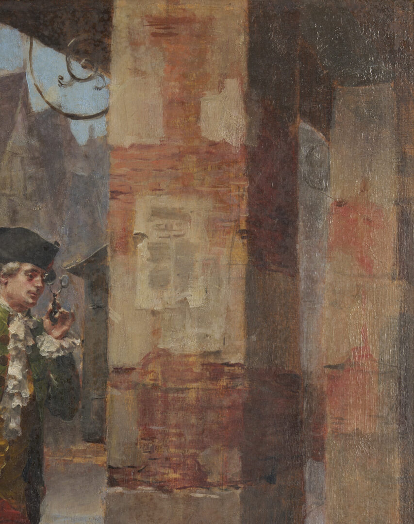 Lot 131: Henri Victor Lesur Oil Painting, French Street Scene