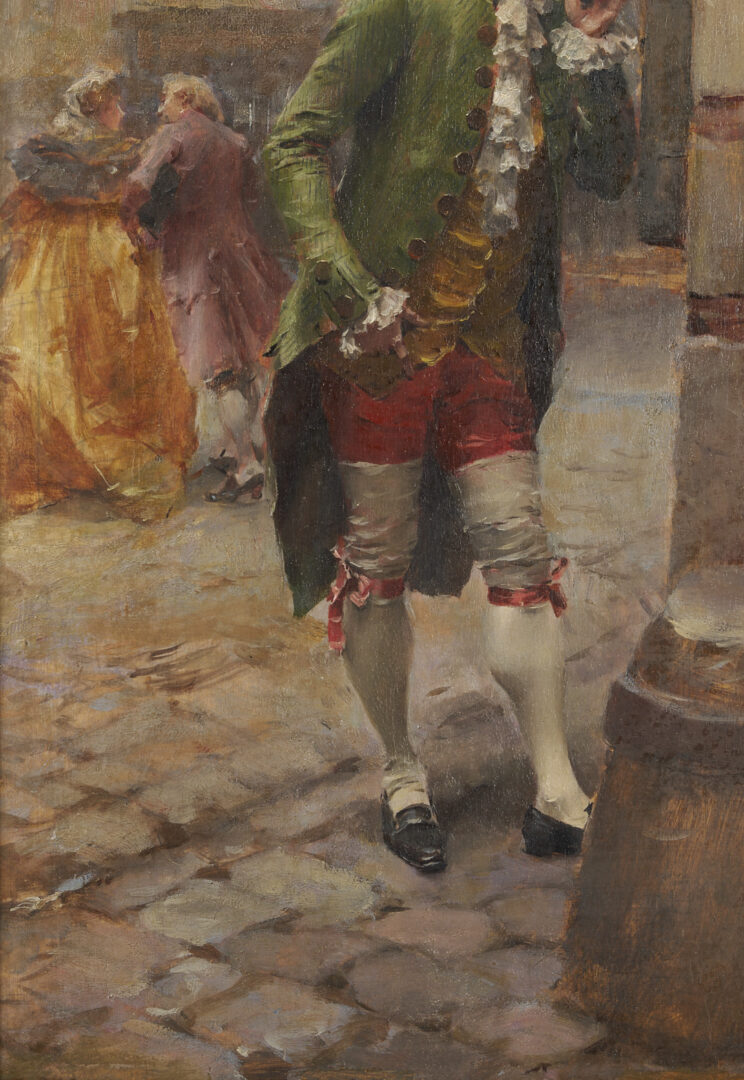 Lot 131: Henri Victor Lesur Oil Painting, French Street Scene