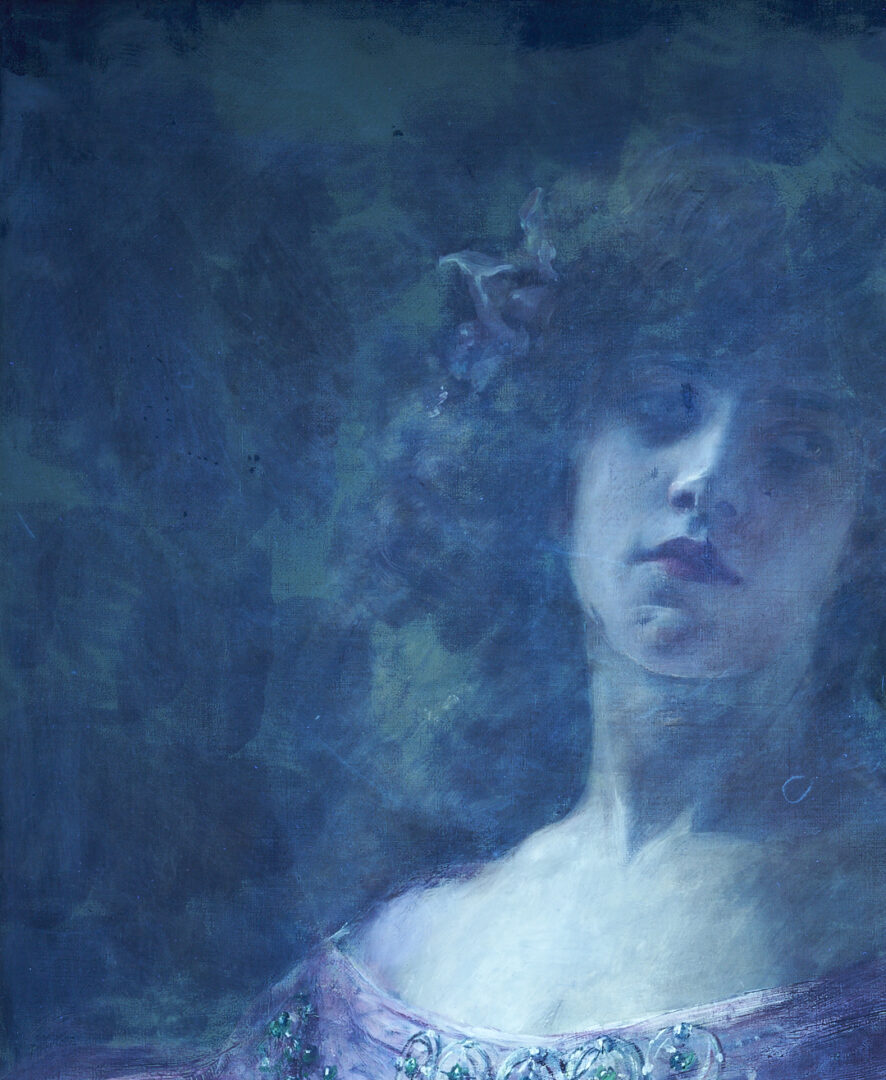 Lot 132: Paul Antoine De La Boulaye, Portrait of Woman in Pink Dress