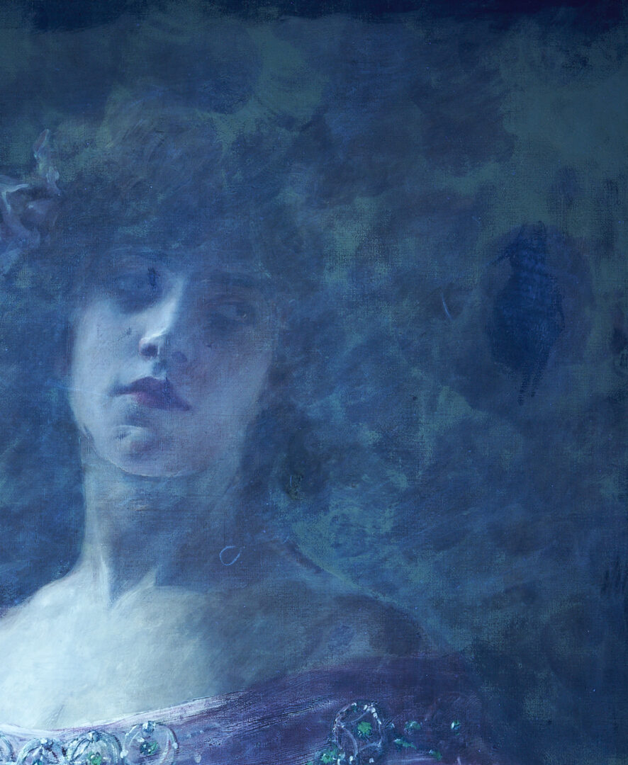 Lot 132: Paul Antoine De La Boulaye, Portrait of Woman in Pink Dress