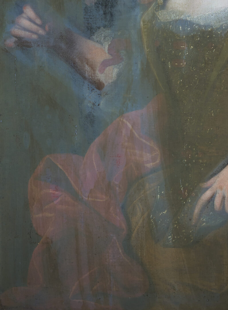 Lot 133: 18th C. Portrait Attrib. Van Loo, Duchesse de Luynes