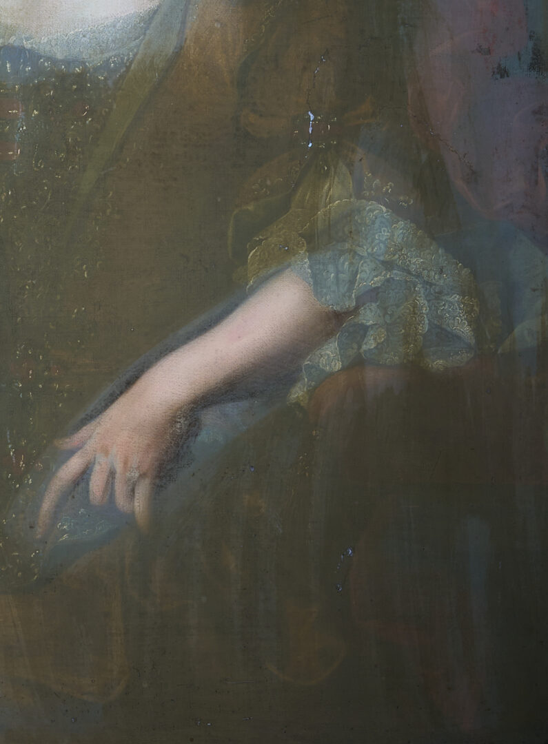 Lot 133: 18th C. Portrait Attrib. Van Loo, Duchesse de Luynes