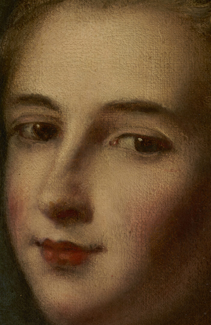 Lot 133: 18th C. Portrait Attrib. Van Loo, Duchesse de Luynes