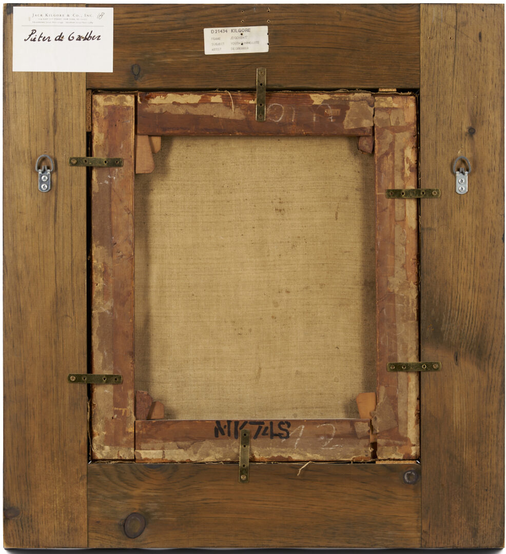 Lot 134: Pieter de Grebber O/C Painting, A Youth Tuning a Lute, ex-Christies/Jack Kilgore