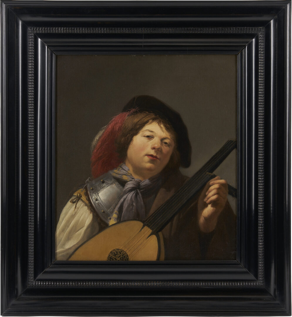 Lot 134: Pieter de Grebber O/C Painting, A Youth Tuning a Lute, ex-Christies/Jack Kilgore