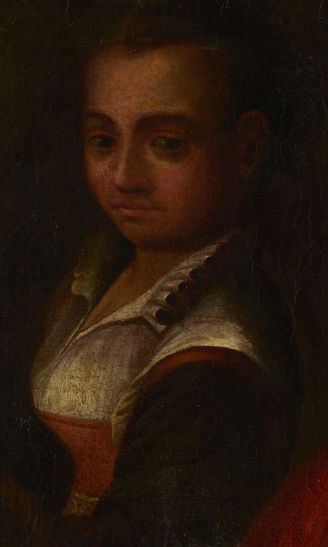 Lot 136: After Joachim Beuckelaer O/C Painting, Market Woman