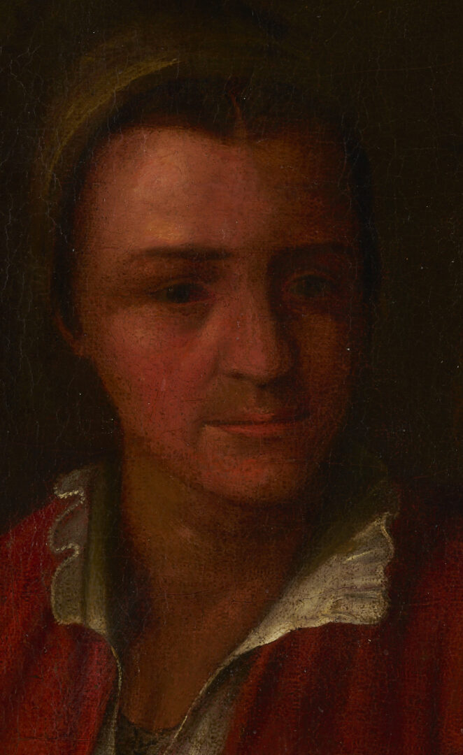 Lot 136: After Joachim Beuckelaer O/C Painting, Market Woman