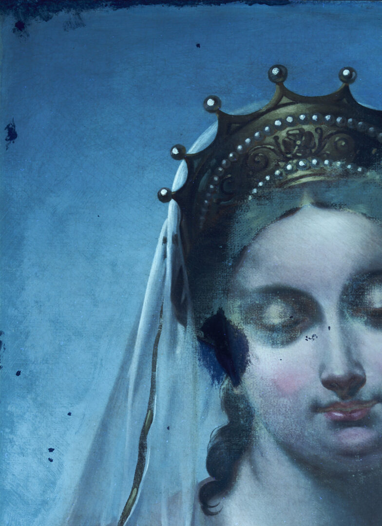 Lot 137: Circle of Ingres, Portrait of a Lady with Mirror, Poss. Cleopatra