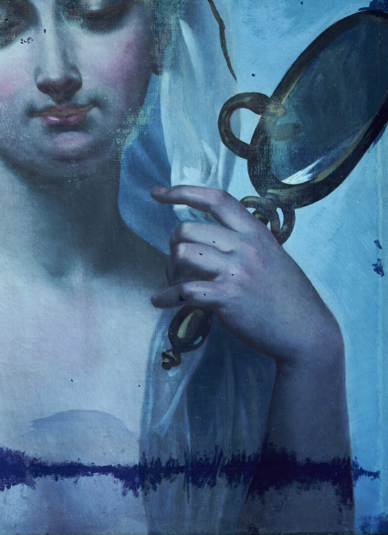 Lot 137: Circle of Ingres, Portrait of a Lady with Mirror, Poss. Cleopatra