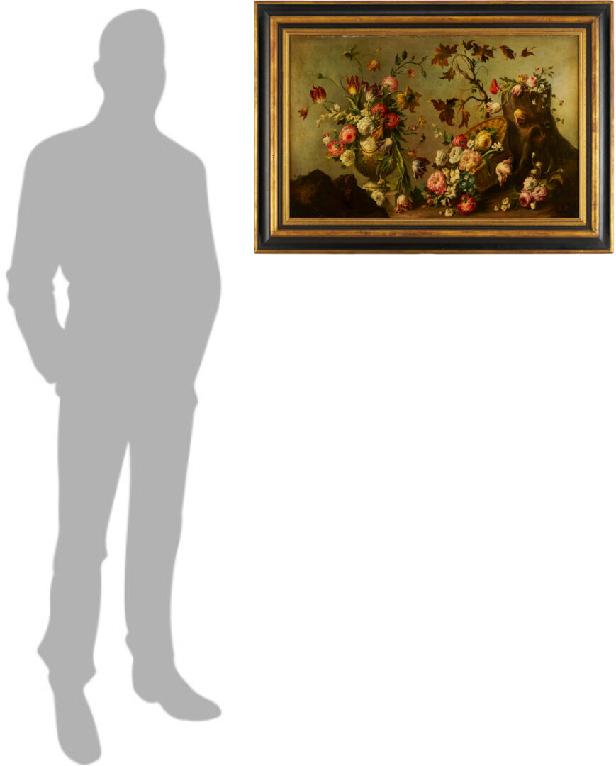 Lot 138: A. Verhoeven-Ball, Forest Floor Still Life O/C, Style of Rachel Ruysch