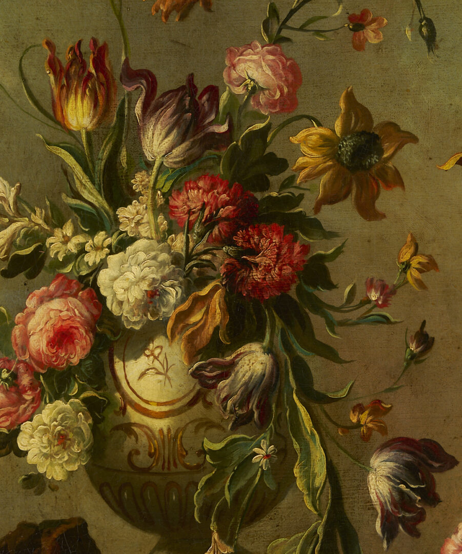 Lot 138: A. Verhoeven-Ball, Forest Floor Still Life O/C, Style of Rachel Ruysch