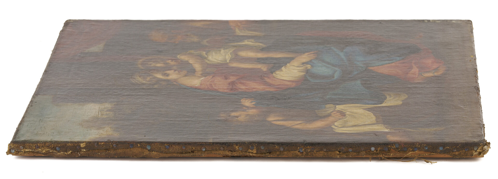 Lot 139: 19th C. Oil After Annibale Carracci, Holy Family with St. John the Baptist