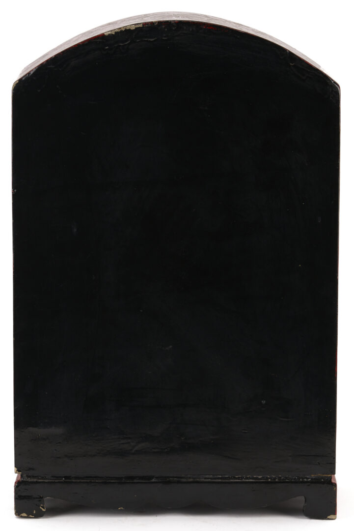 Lot 13: Miniature Chinese Cloisonne Items w/ Lacquer Cabinet