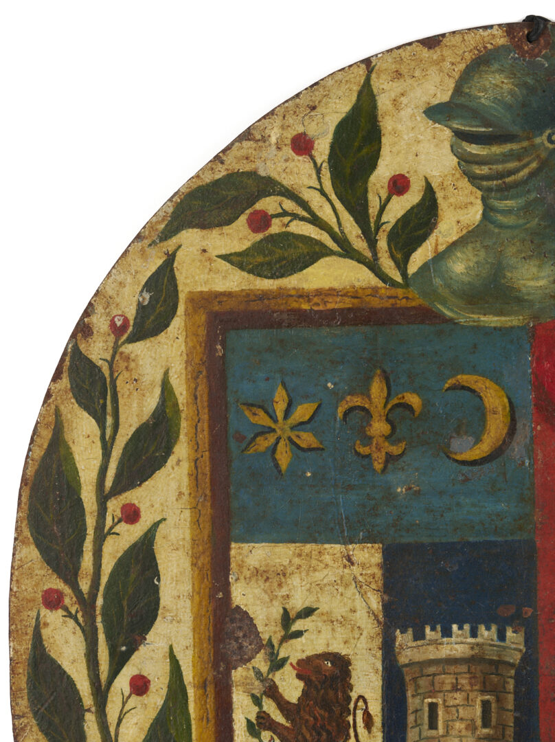 Lot 144: 2 19th c. Coat of Arms Paintings