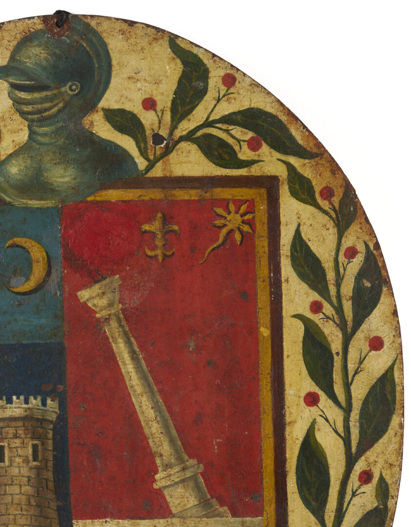Lot 144: 2 19th c. Coat of Arms Paintings