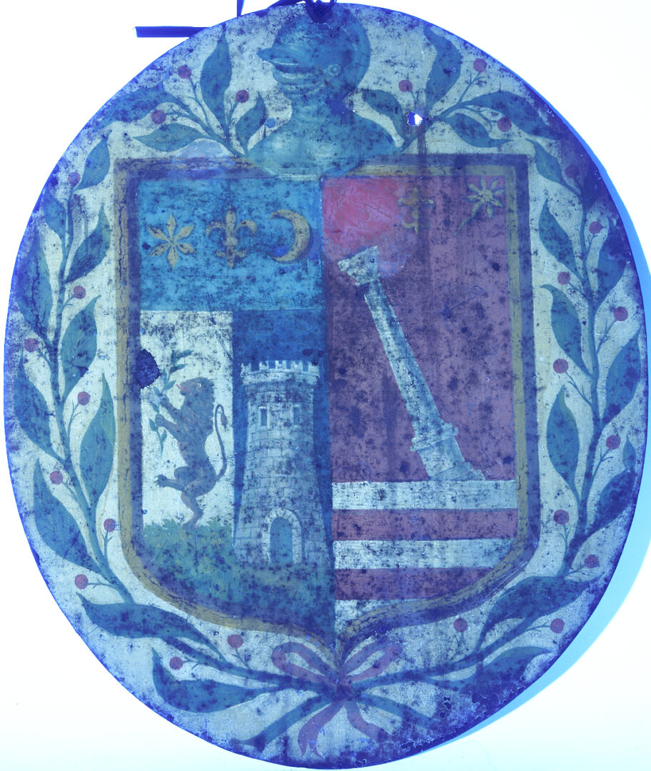 Lot 144: 2 19th c. Coat of Arms Paintings