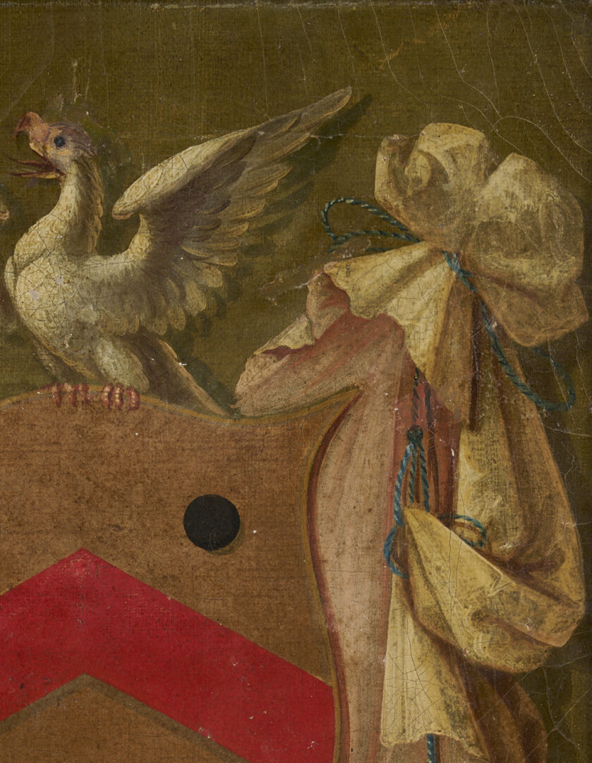 Lot 144: 2 19th c. Coat of Arms Paintings