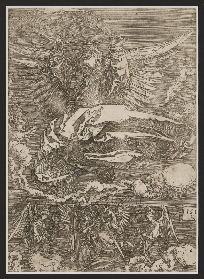 Lot 146: Albrecht Durer Etching, Sudarium Held By One Angel
