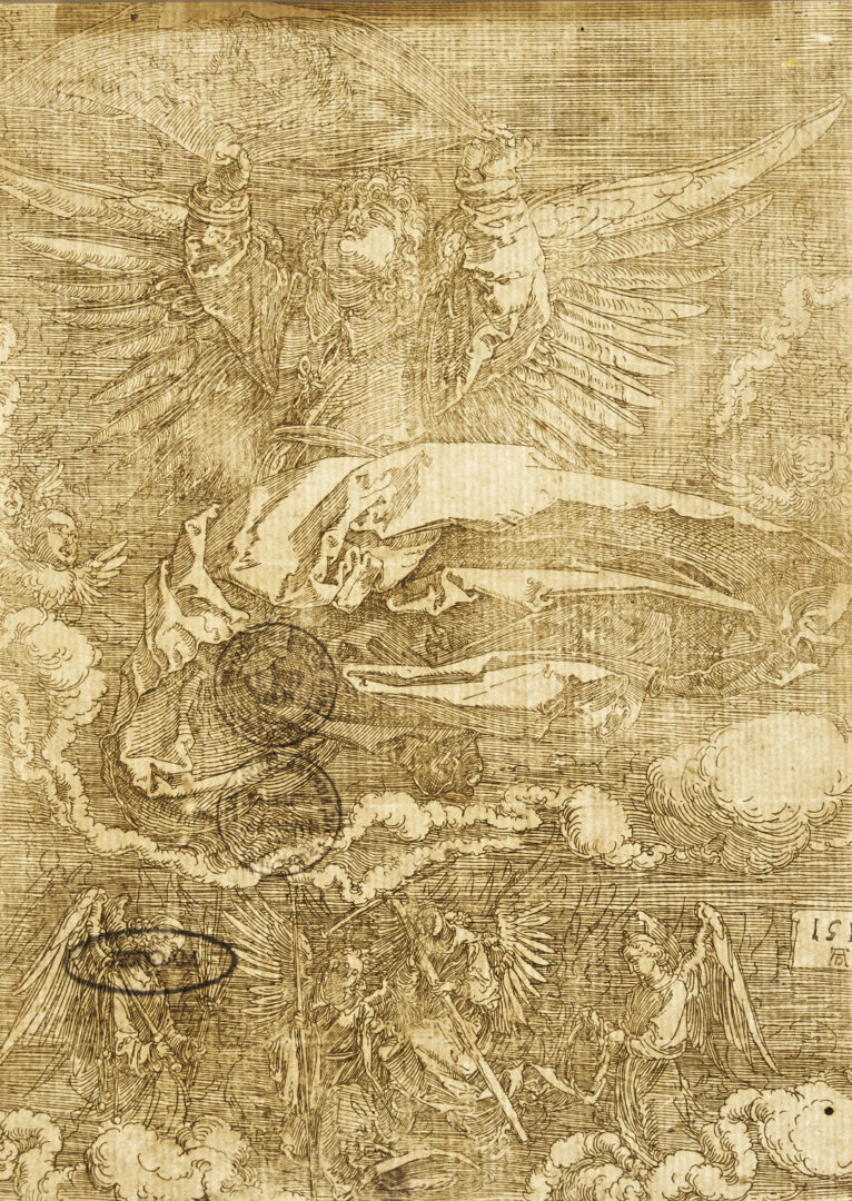 Lot 146: Albrecht Durer Etching, Sudarium Held By One Angel