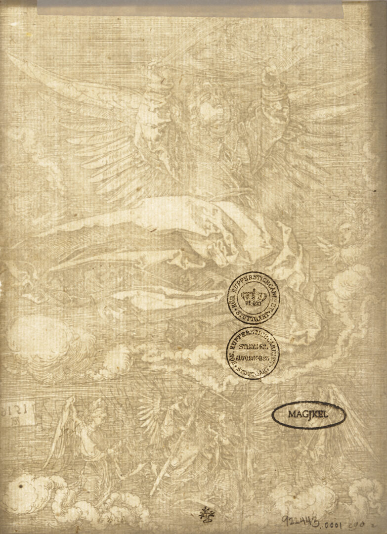 Lot 146: Albrecht Durer Etching, Sudarium Held By One Angel