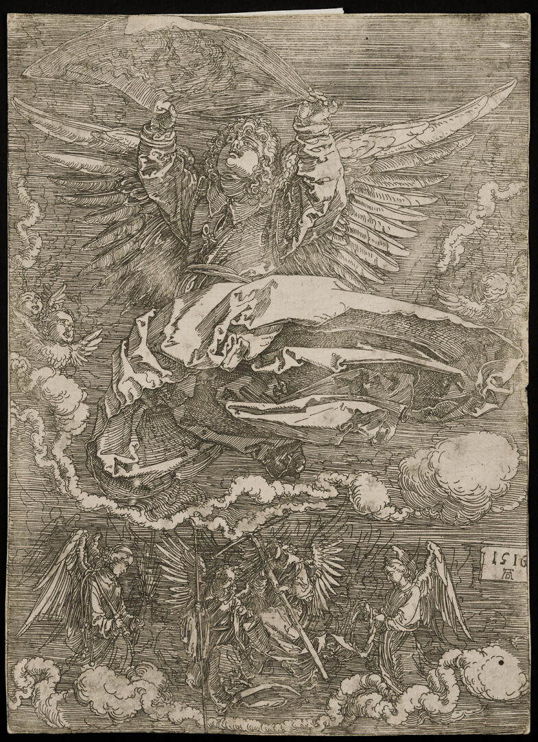 Lot 146: Albrecht Durer Etching, Sudarium Held By One Angel
