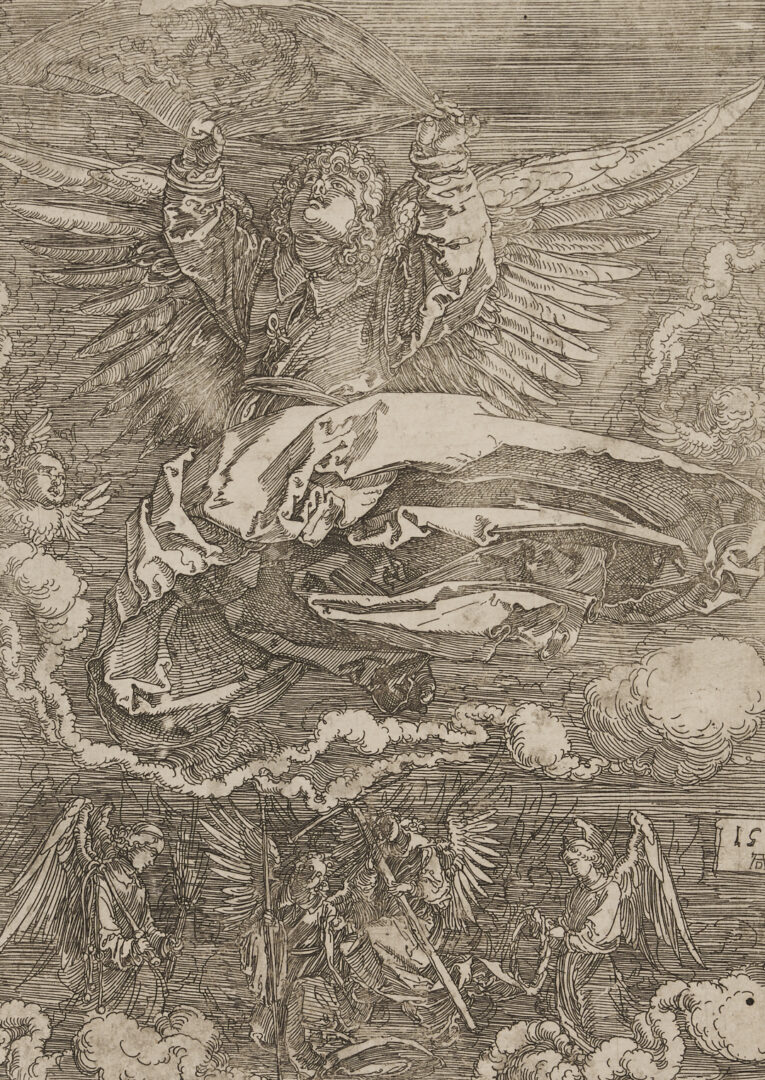 Lot 146: Albrecht Durer Etching, Sudarium Held By One Angel