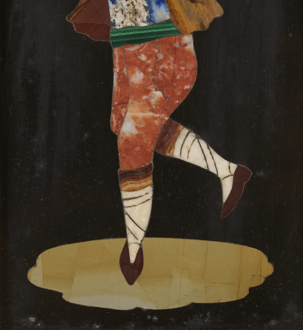 Lot 149: 4 Ugolini Pietra Dura Plaques, Dancers & Landscapes