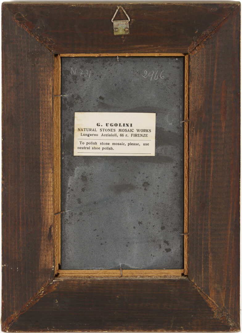 Lot 149: 4 Ugolini Pietra Dura Plaques, Dancers & Landscapes