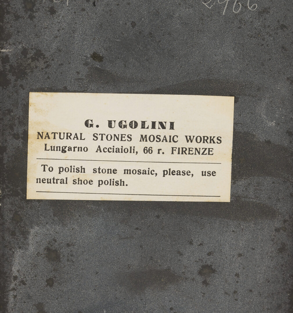 Lot 149: 4 Ugolini Pietra Dura Plaques, Dancers & Landscapes