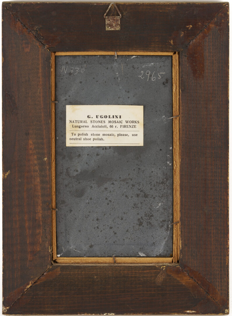 Lot 149: 4 Ugolini Pietra Dura Plaques, Dancers & Landscapes