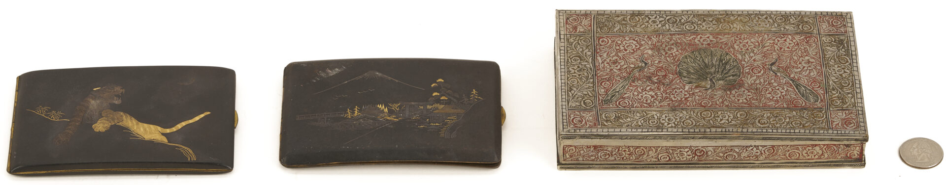 Lot 14: Chinese Smoking and Gaming Items plus 3 Card Cases