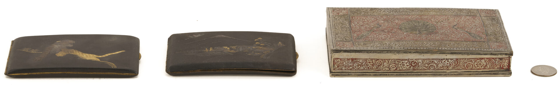 Lot 14: Chinese Smoking and Gaming Items plus 3 Card Cases