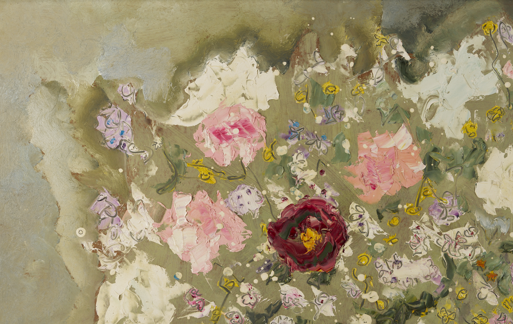 Lot 150: Large Sterling Strauser O/B Still Life Painting, Flower Bouquet