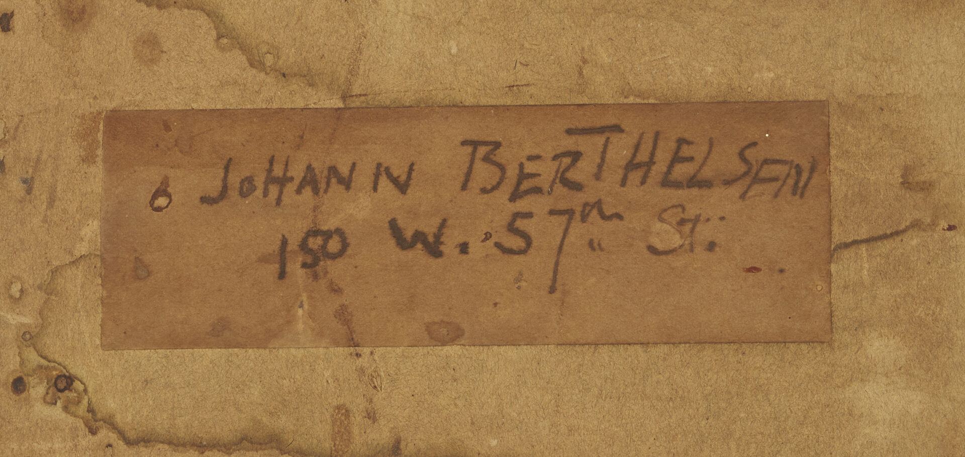 Lot 151: Johann Berthelsen O/C Snowy Manhattan Street Scene w/ Empire State Building