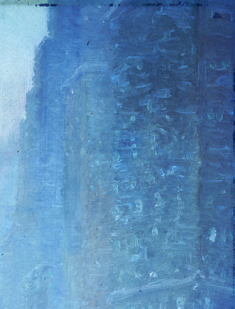 Lot 151: Johann Berthelsen O/C Snowy Manhattan Street Scene w/ Empire State Building