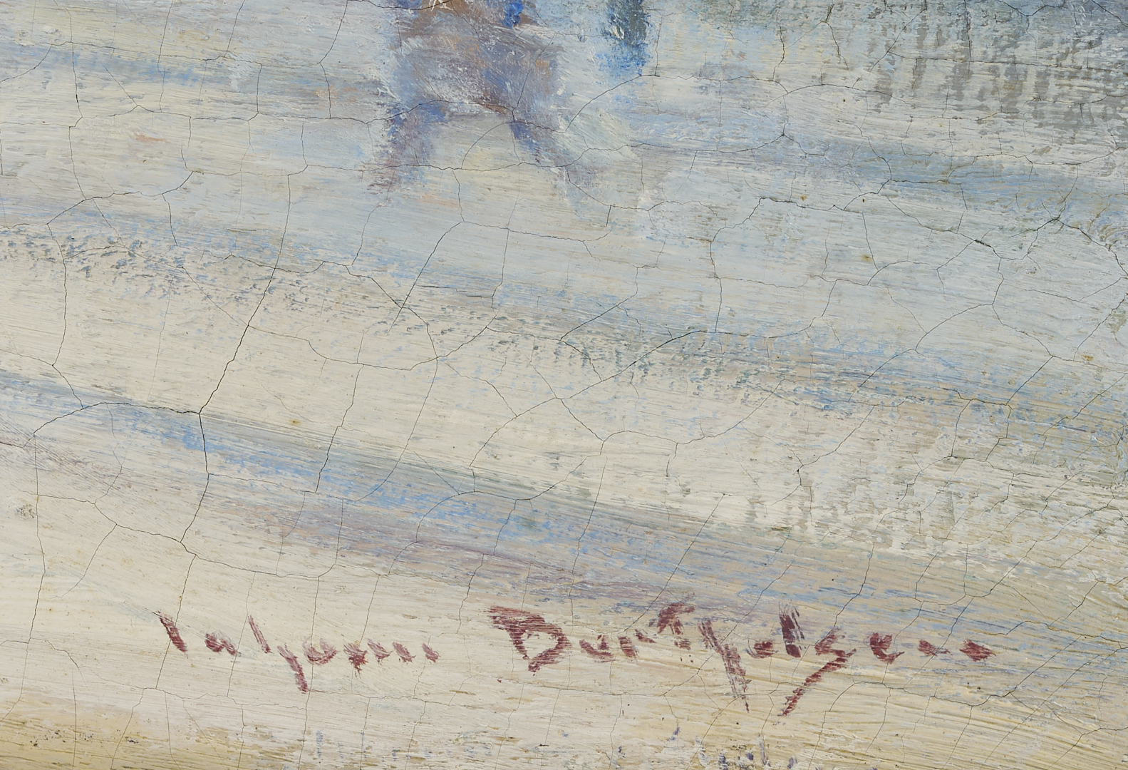 Lot 151: Johann Berthelsen O/C Snowy Manhattan Street Scene w/ Empire State Building