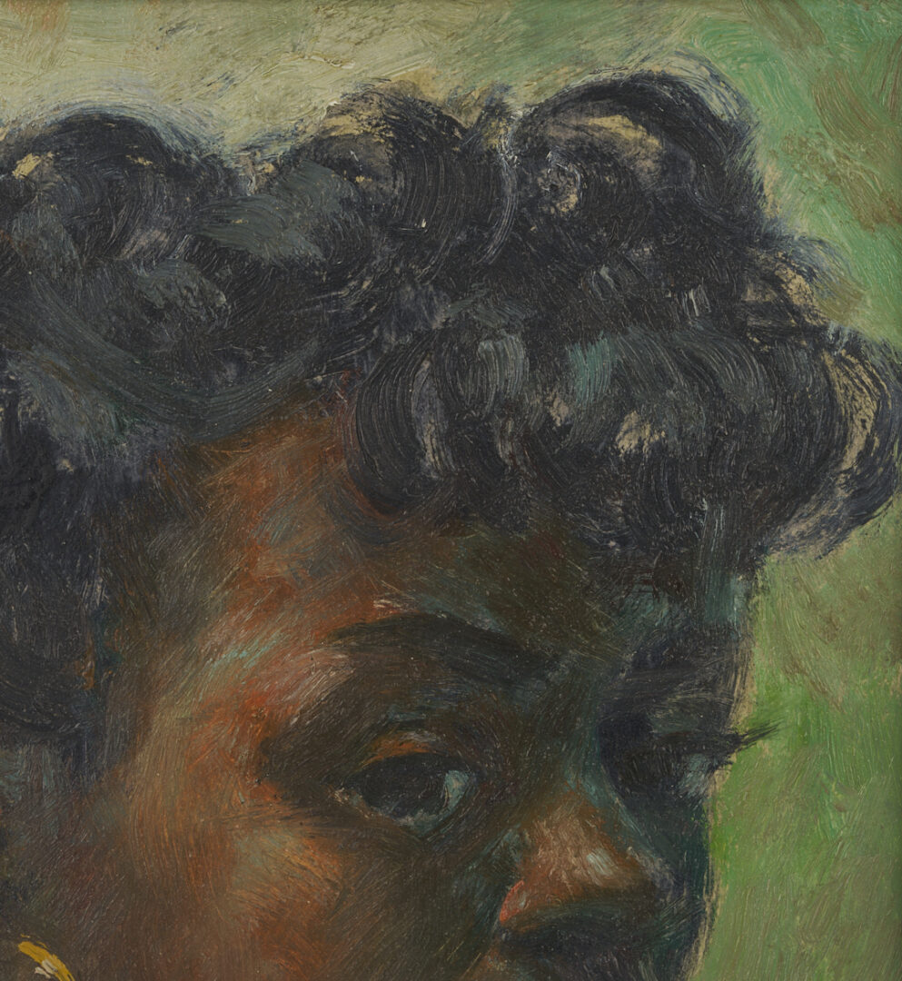 Lot 155: Clyde Singer O/C Portrait of an African American Woman