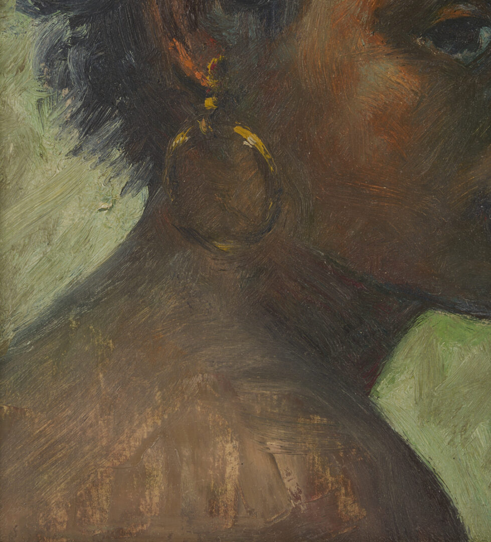 Lot 155: Clyde Singer O/C Portrait of an African American Woman