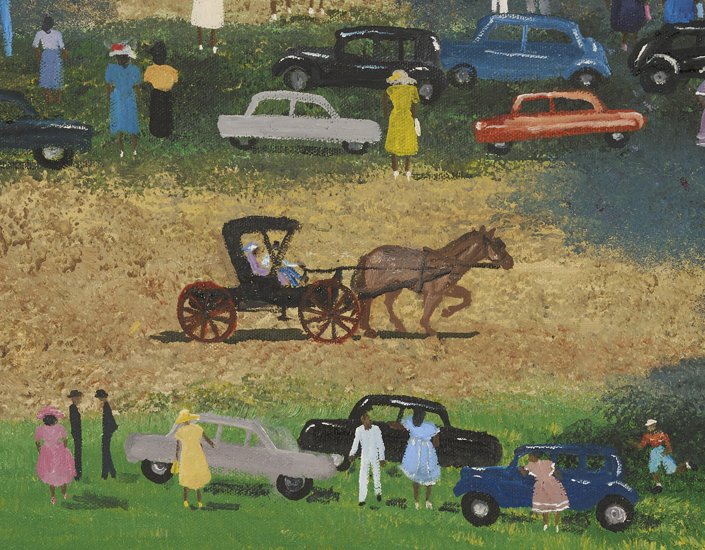 Lot 156: Helen LaFrance, Large Church Picnic Scene Plus 4 Books