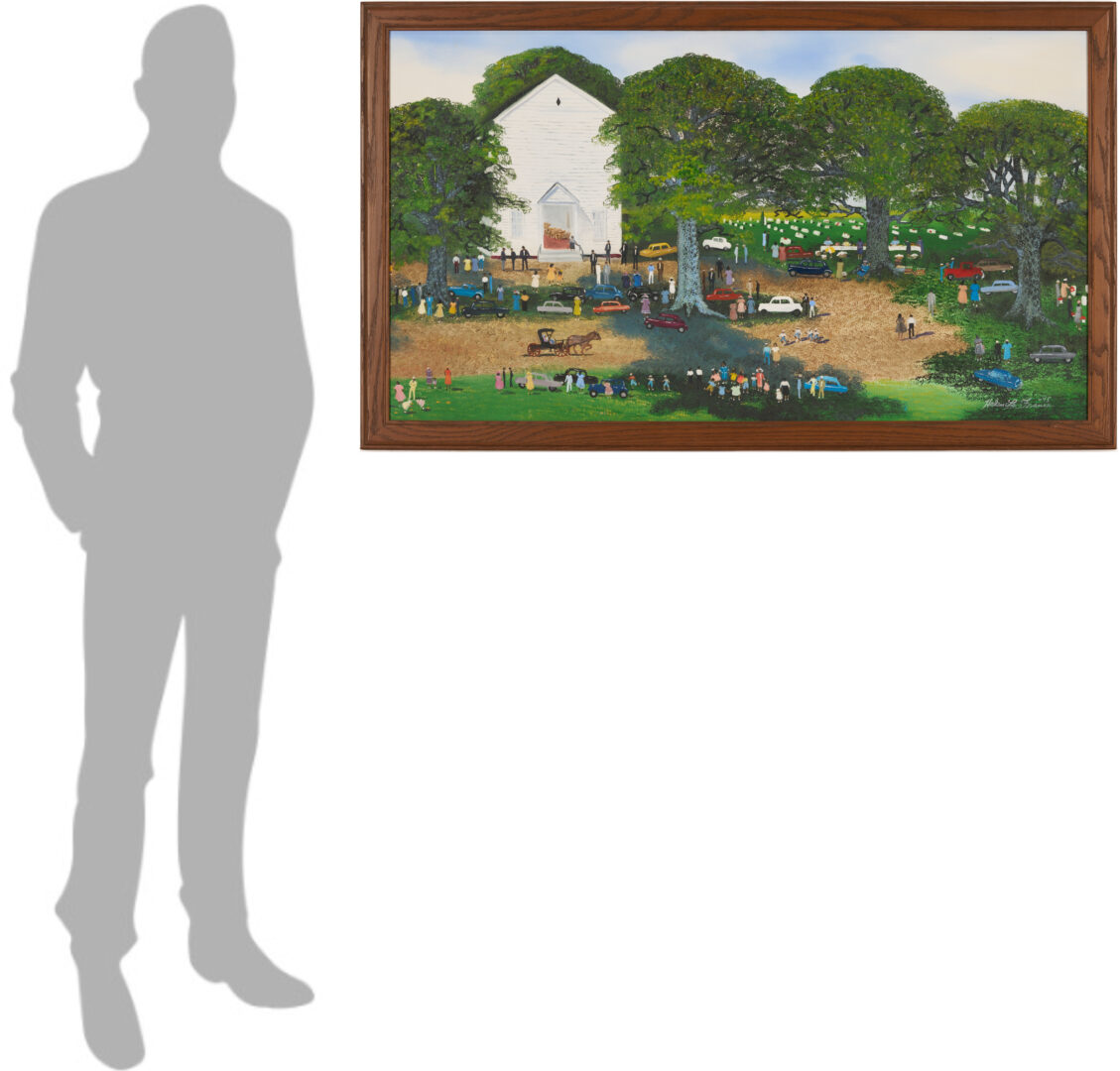 Lot 156: Helen LaFrance, Large Church Picnic Scene Plus 4 Books