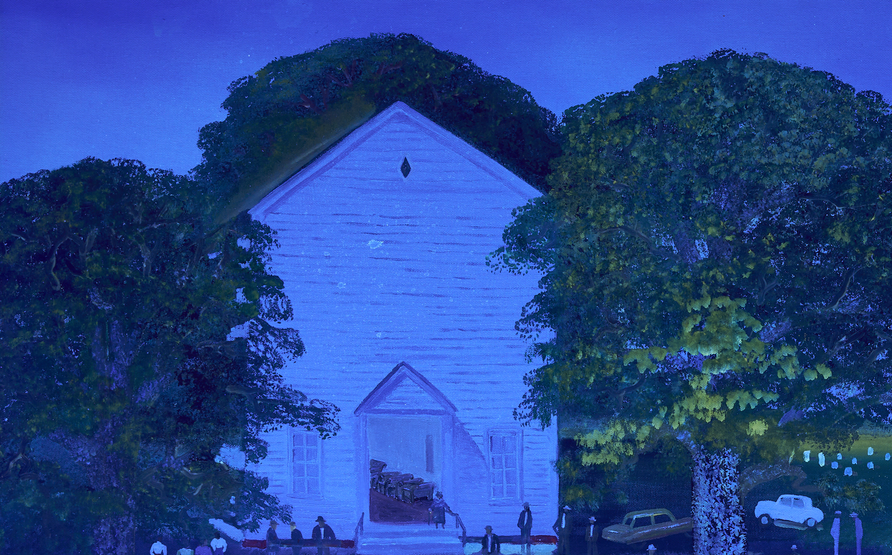 Lot 156: Helen LaFrance, Large Church Picnic Scene Plus 4 Books