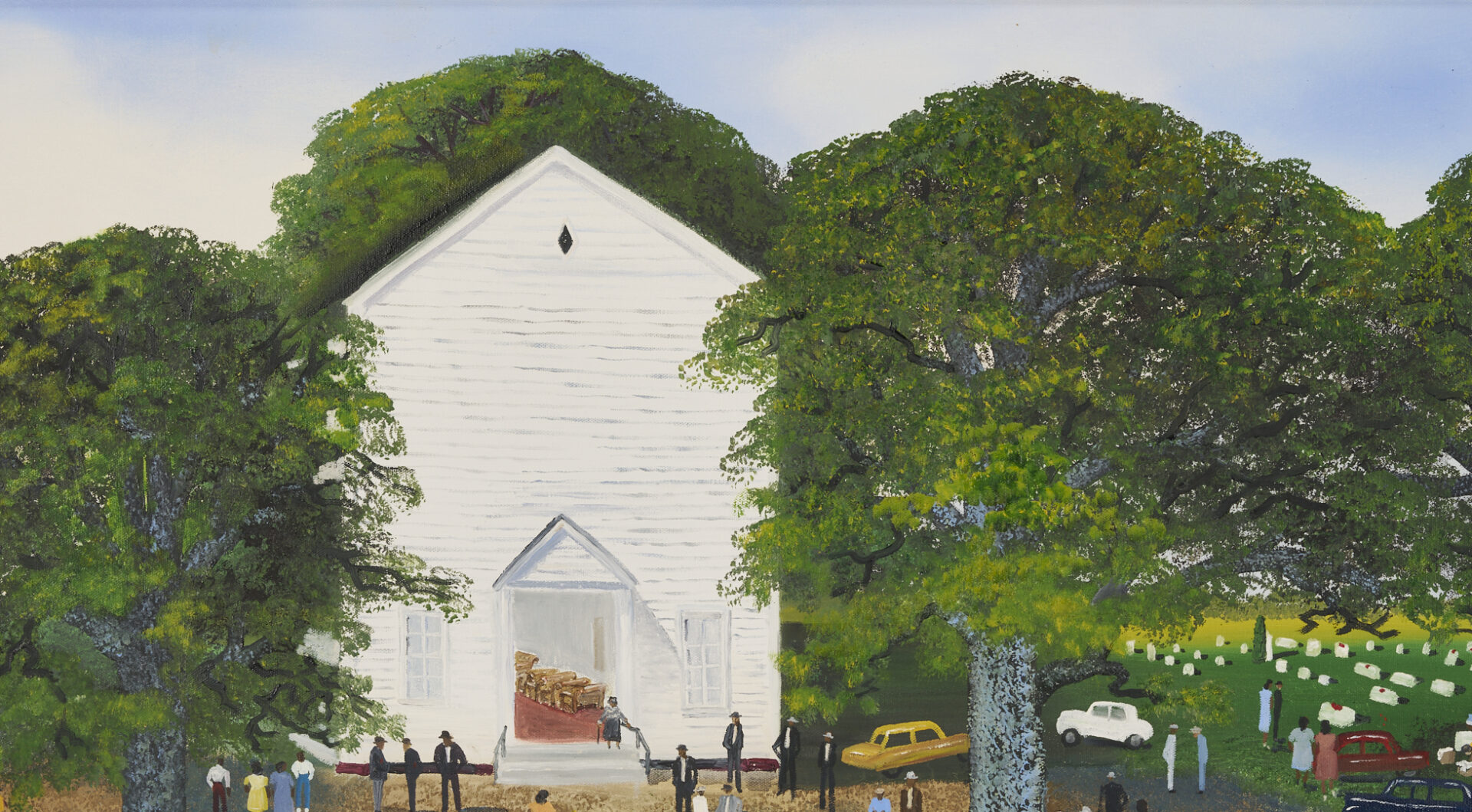 Lot 156: Helen LaFrance, Large Church Picnic Scene Plus 4 Books