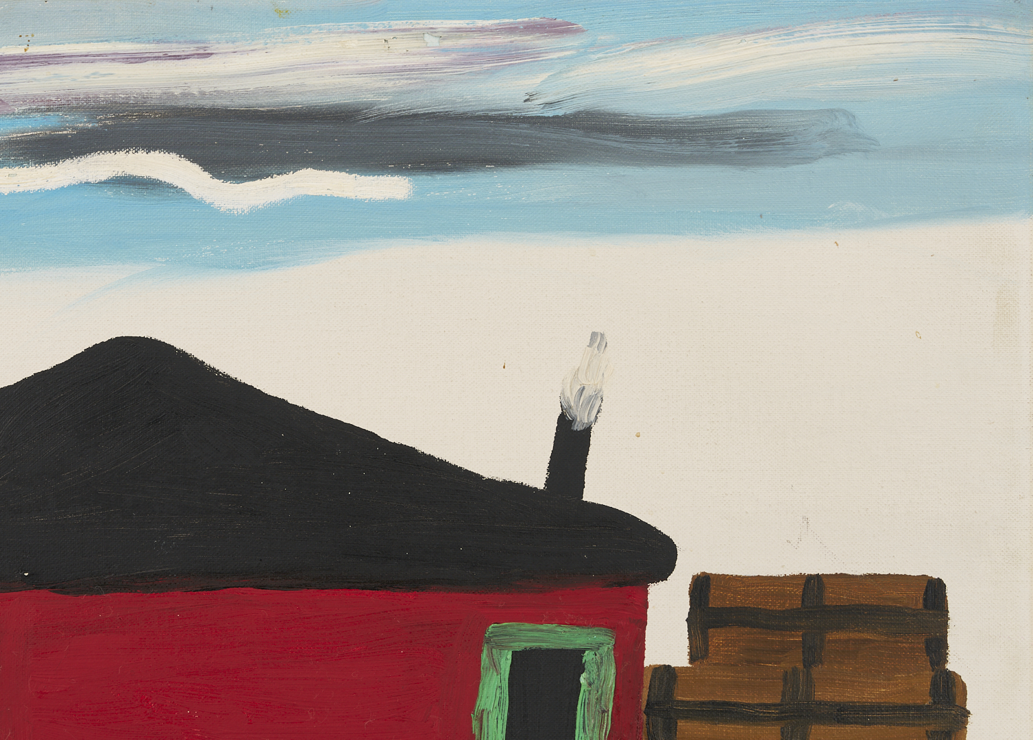 Lot 157: Clementine Hunter O/B Painting, Cotton Gin