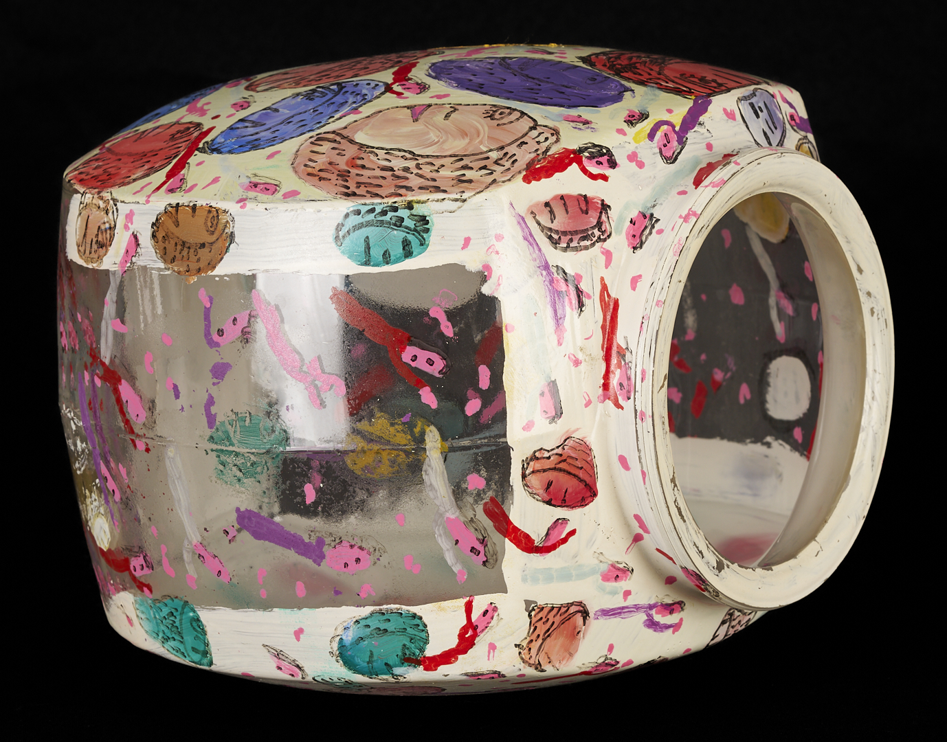 Lot 160: Howard Finster Candy or Cookie Jar, Santa Cut-Out and Related Book